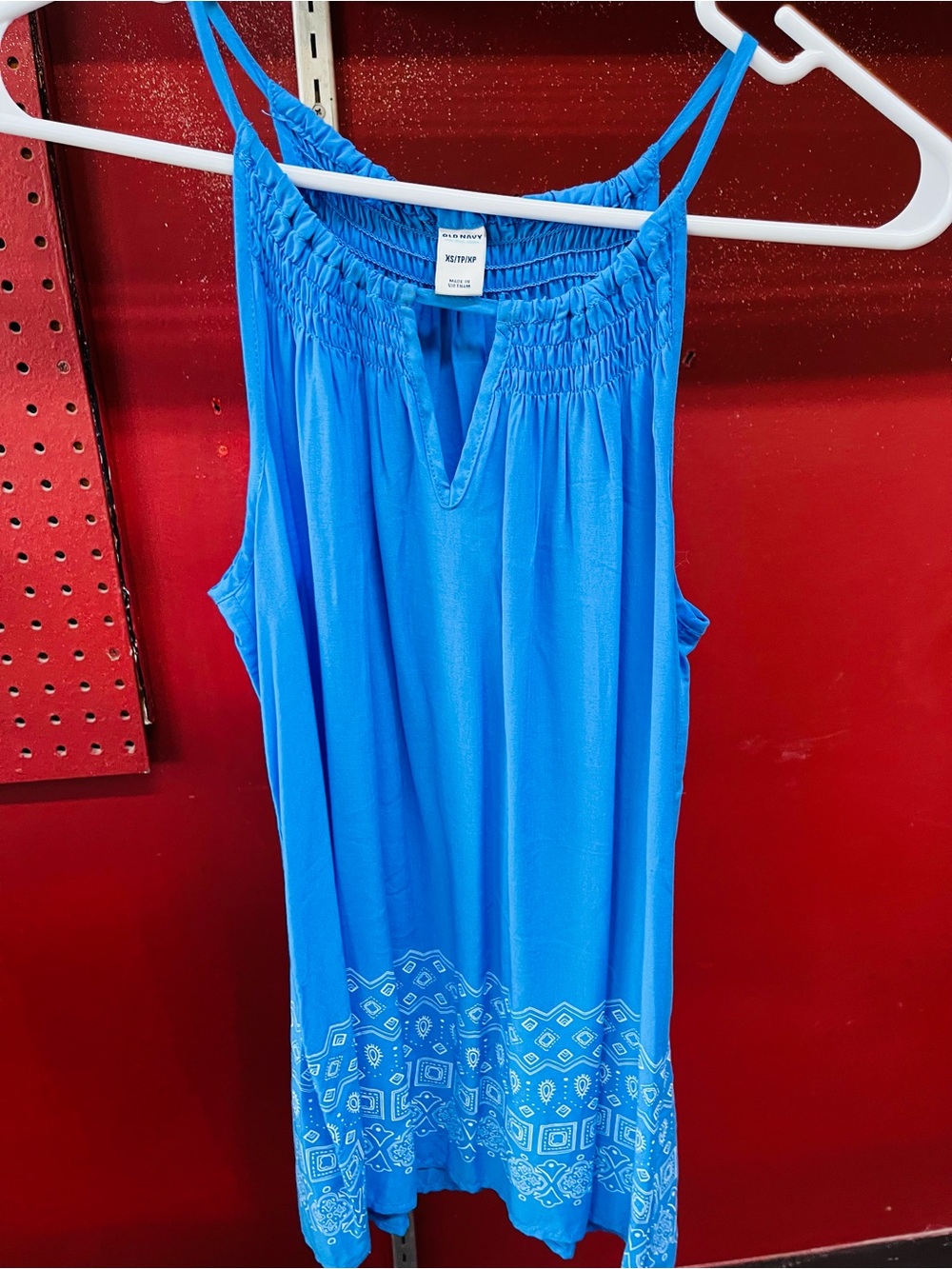 Old navy royal blue and paisley flowy halter style top size small